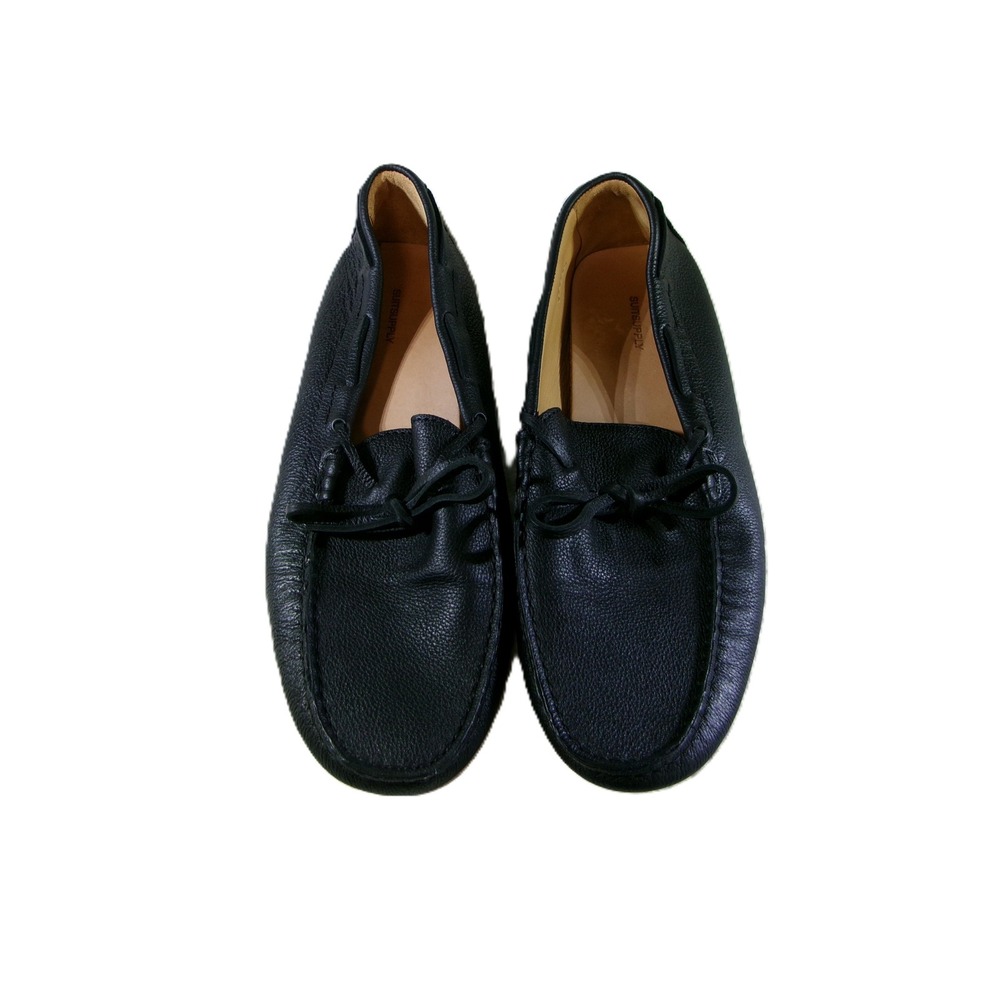 Suitsupply Mens 12-13 EU46 Driving Loafers Black Pebbled Leather FW1340 Portugal